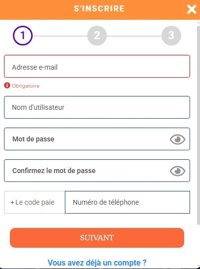 gratorama casino sinscrire